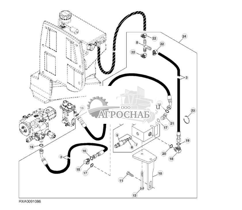 BRAKE PRESSURE REDUCING VALVE KIT (REGION II TRACTORS) 